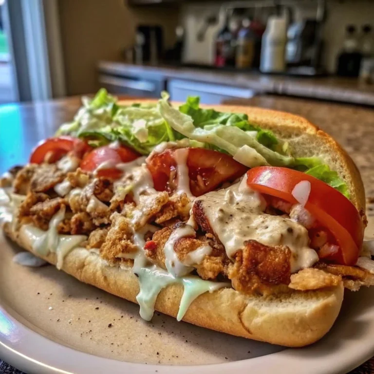 Freshly made chopped chicken bacon ranch sub with juicy filling.