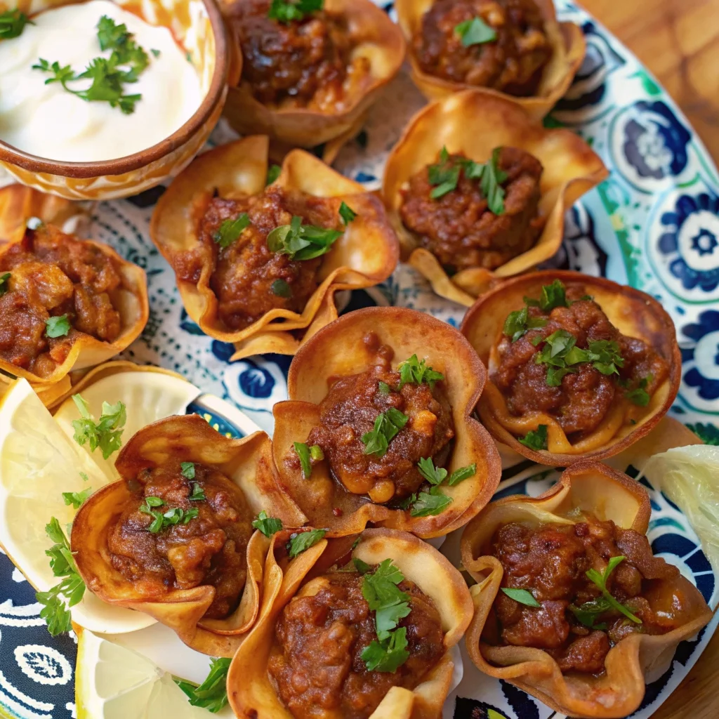 Golden brown Taco Ranch Bites on a white platter.