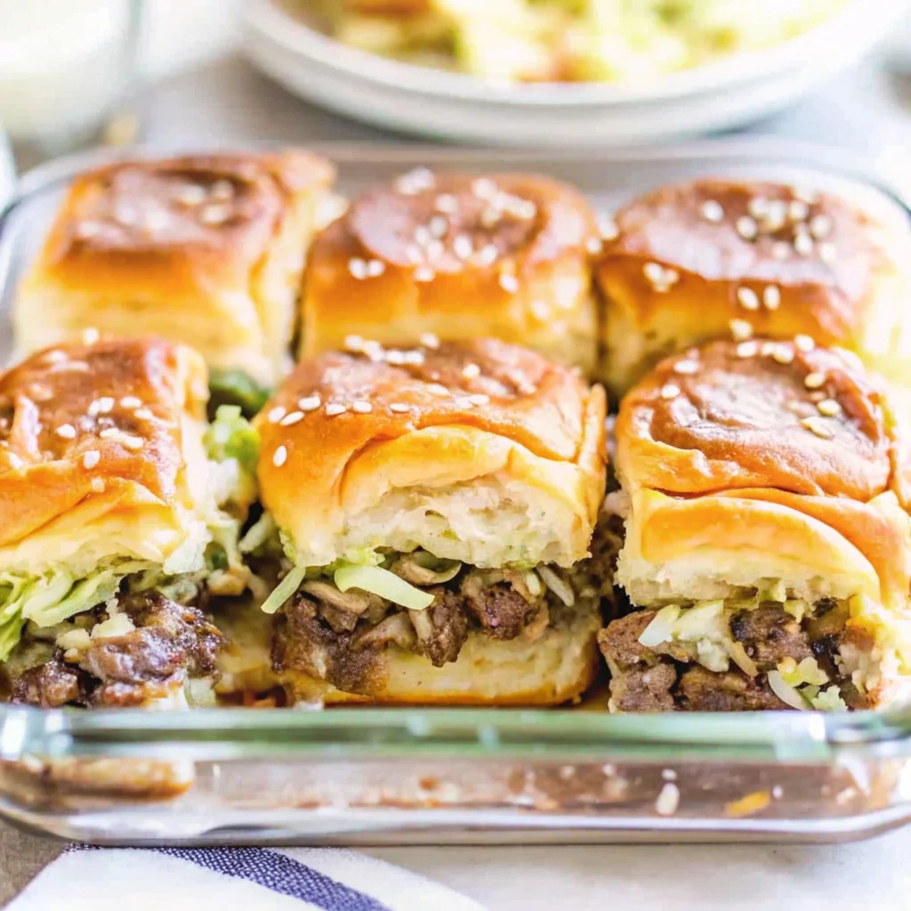 Easy Big Mac Sliders recipe with special sauce