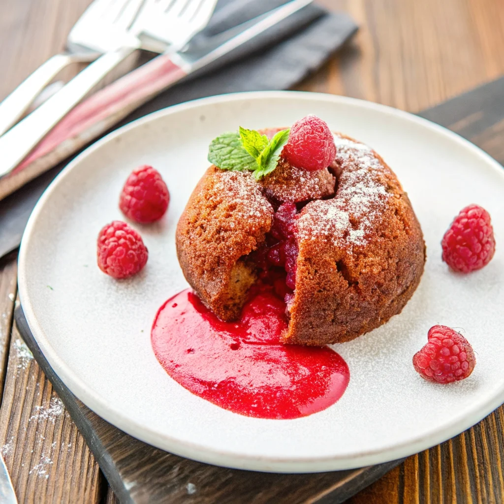 Easy, elegant Raspberry White Chocolate Lava Cakes – a stunning dessert