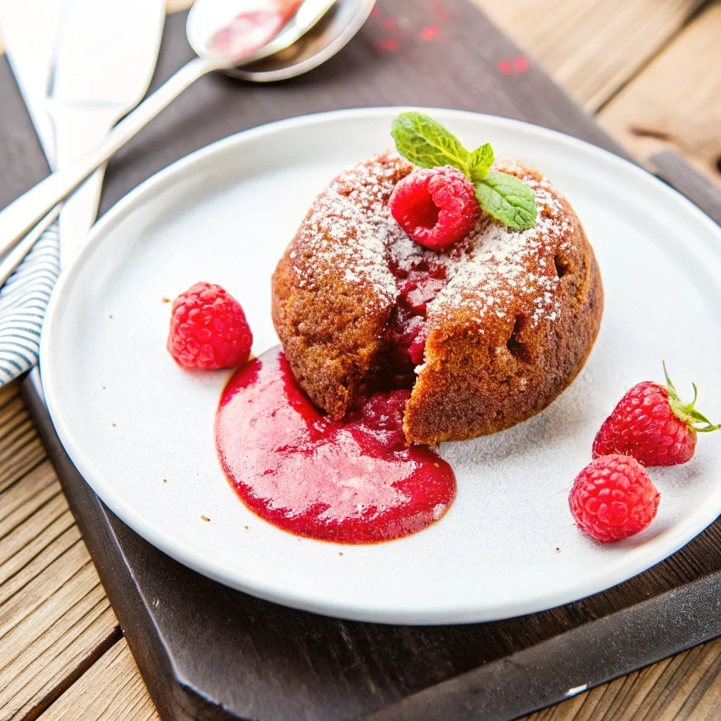 Easy, elegant Raspberry White Chocolate Lava Cakes – a stunning dessert