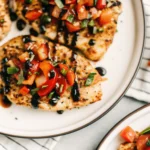 Easy Bruschetta Chicken recipe with fresh tomato topping