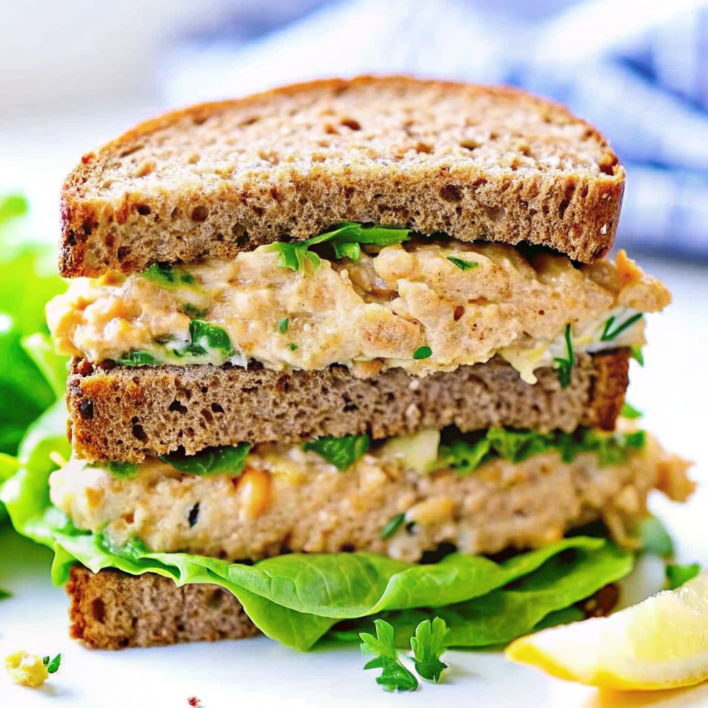 Easy Smashed Chickpea Salad Sandwich recipe (vegan option)