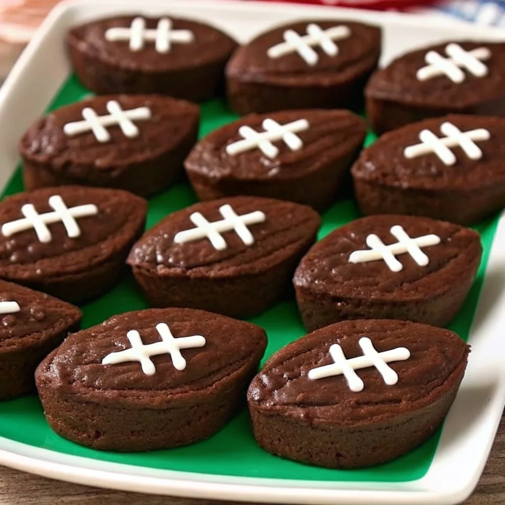 Fudgy Football-Themed Brownies – fun & easy game day dessert