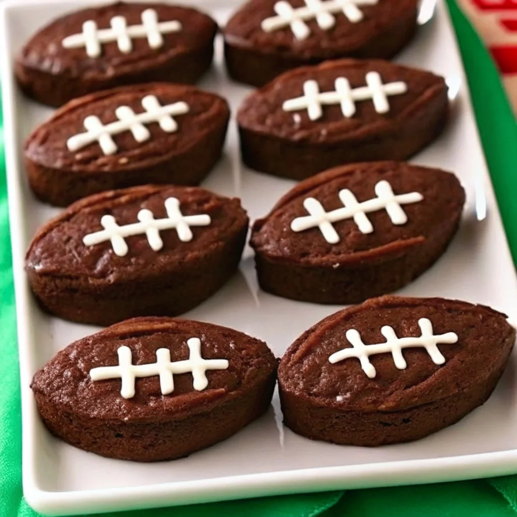 Fudgy Football-Themed Brownies – fun & easy game day dessert
