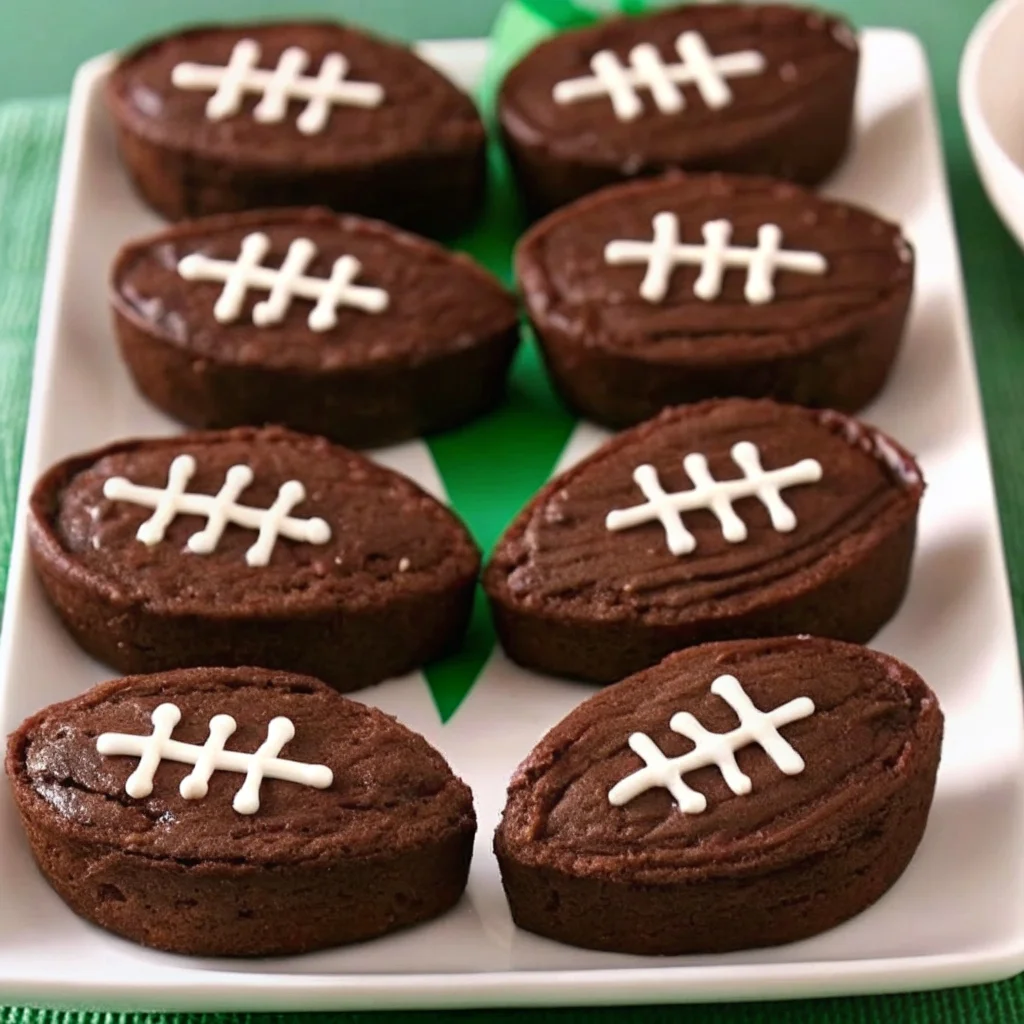 Fudgy Football-Themed Brownies – fun & easy game day dessert