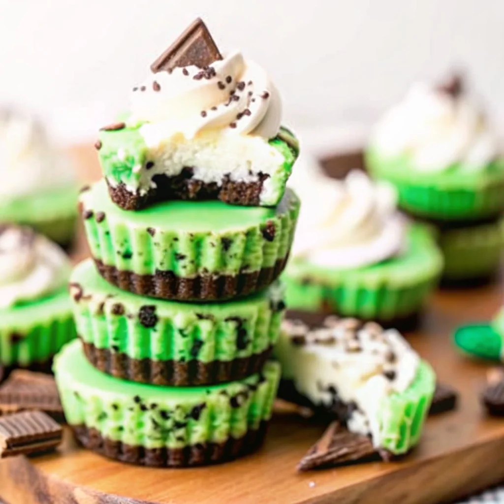 Decadent Andes Mint Mini Cheesecakes – the perfect party dessert