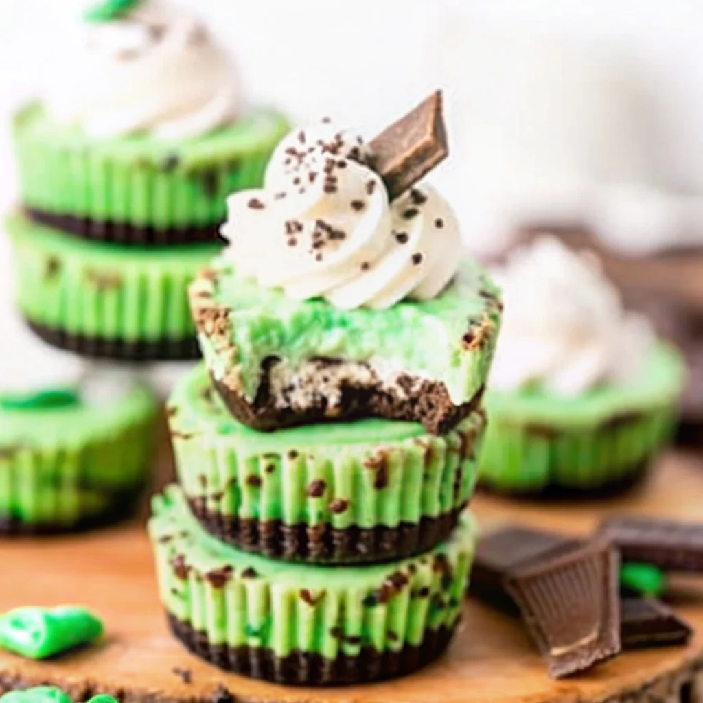 Decadent Andes Mint Mini Cheesecakes – the perfect party dessert
