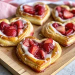 Easy Strawberry Cream Cheese Heart Danishes – a fancy homemade breakfast