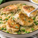 Easy Creamy Chicken and Rice Skillet recipe