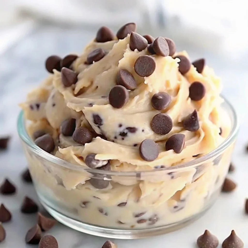 Easy Greek yogurt cookie dough – high-protein, healthy, edible cookie dough with chocolate chips