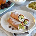 Easy authentic cannoli siciliani – crispy fried shells with creamy ricotta filling, chocolate chips, and pistachios