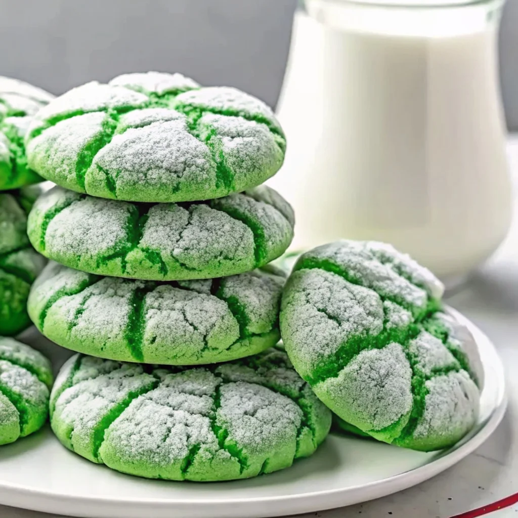 Easy, soft St. Patrick's Day Cookies – perfect crinkle cookies!