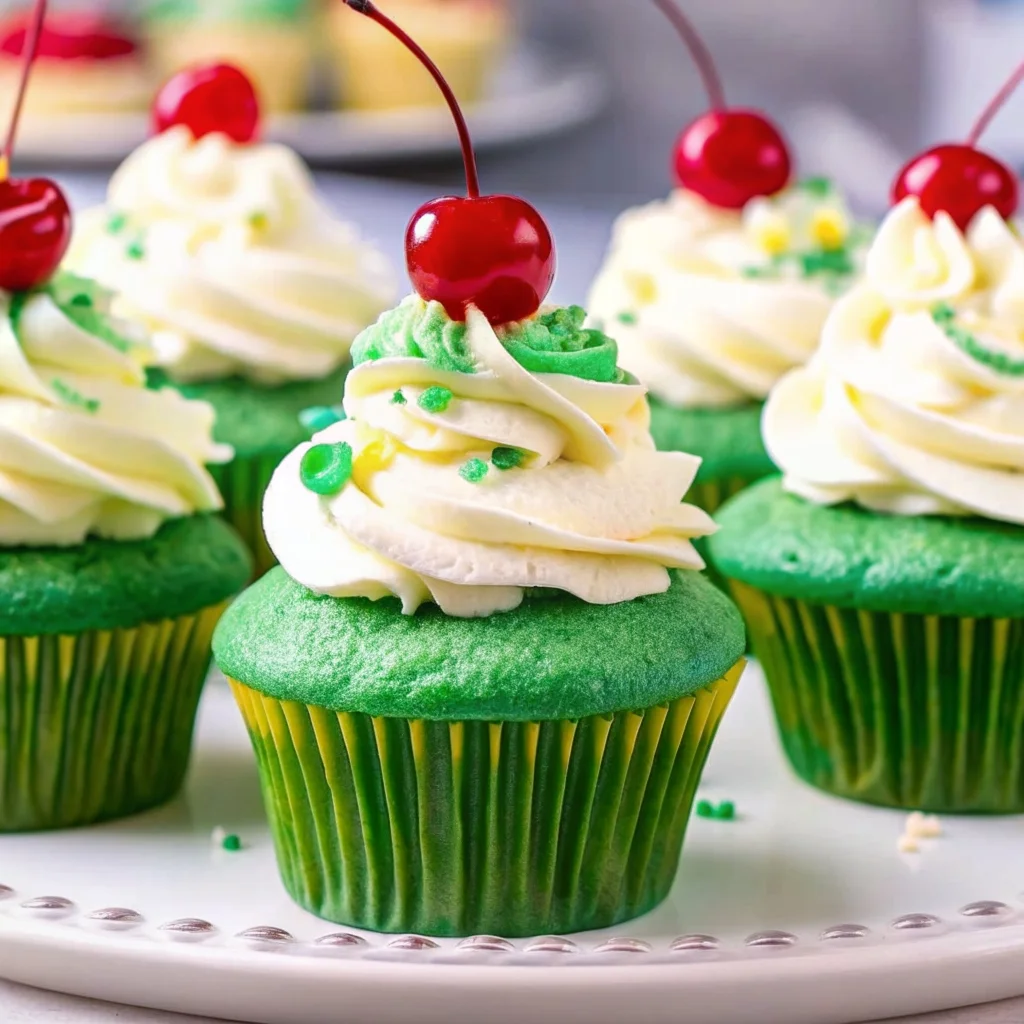 Easy homemade shamrock shake cupcakes – minty, fluffy, with creamy frosting