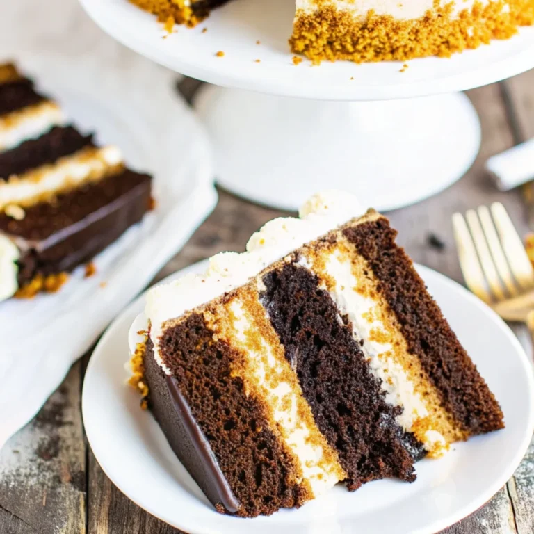 Easy s'mores chocolate cake – moist chocolate cake with toasted marshmallow frosting, ganache, and graham cracker crunch