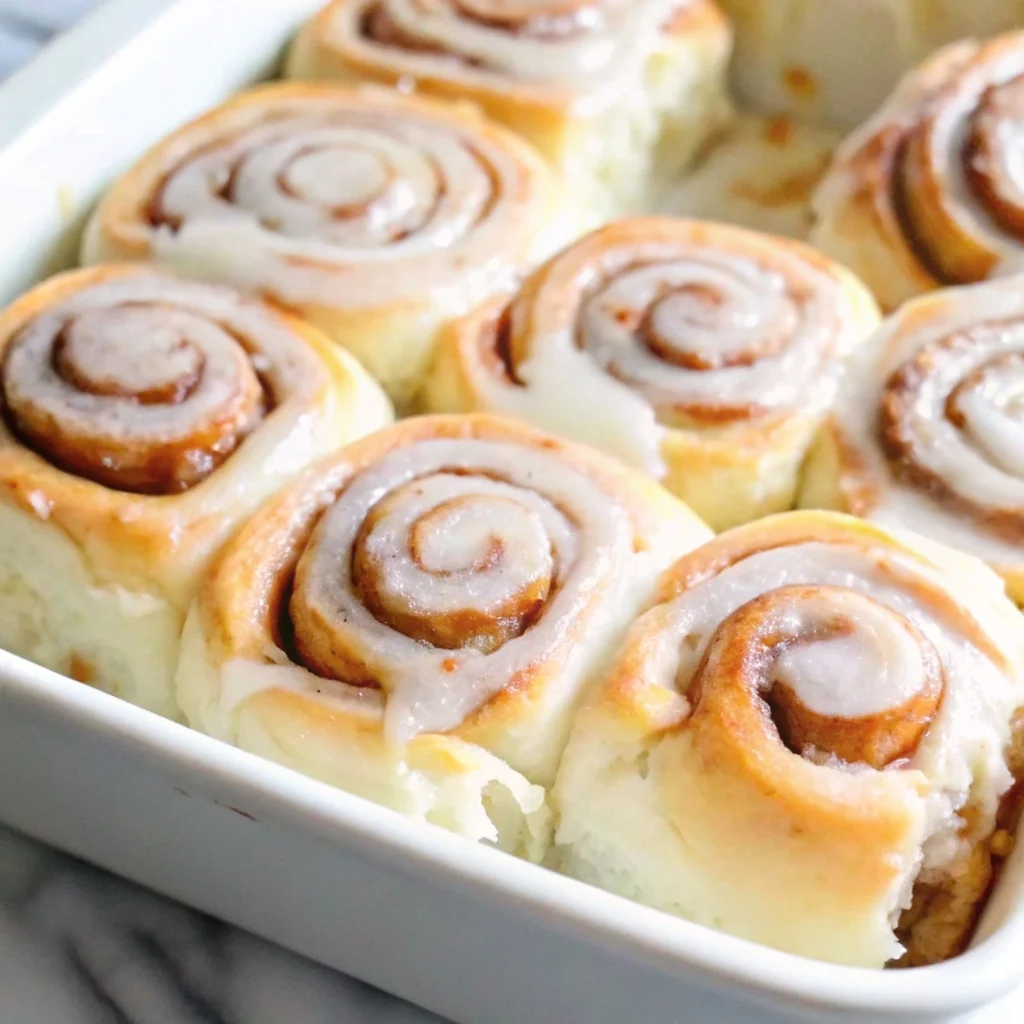 Easy classic cinnamon rolls with cream cheese frosting – soft, pillowy, homemade