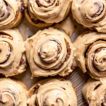 Easy coffee cinnamon rolls – soft, fluffy, with coffee cream cheese frosting
