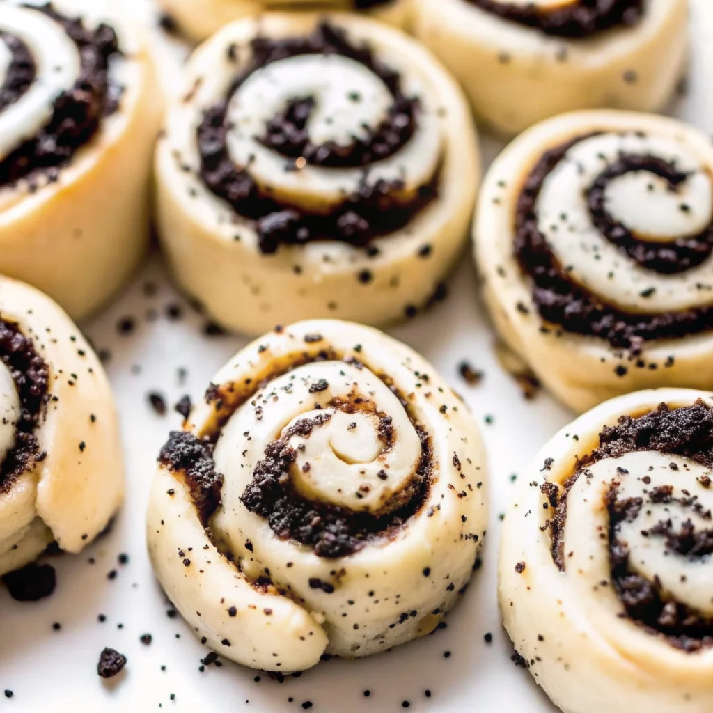 Easy cookies and cream cinnamon rolls – soft, fluffy, with crushed Oreo filling and vanilla icing
