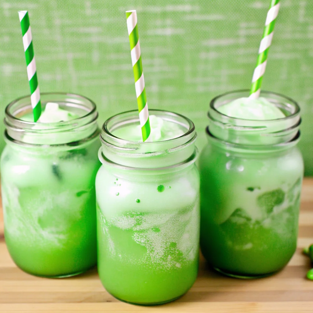 Easy homemade lime sherbet floats – fizzy, refreshing, and perfectly green