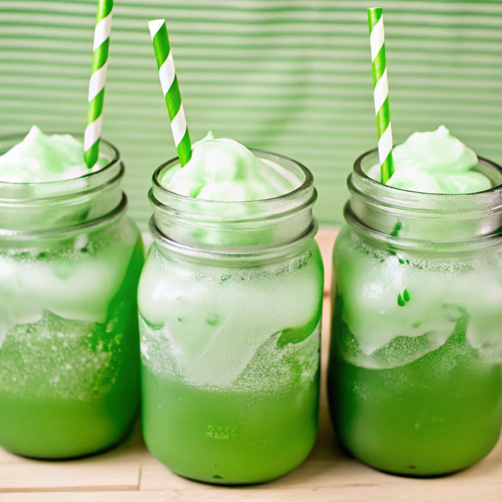Easy homemade lime sherbet floats – fizzy, refreshing, and perfectly green