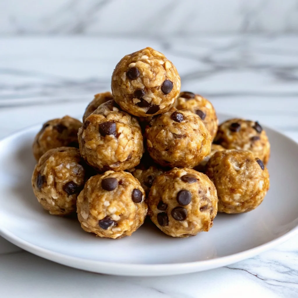 Easy no-bake peanut butter energy bites – healthy snack with oats, honey, and chocolate chips