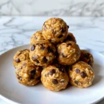 Easy no-bake peanut butter energy bites – healthy snack with oats, honey, and chocolate chips