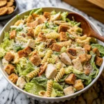 Easy chicken caesar pasta salad – creamy, crunchy, perfect for lunch or dinner