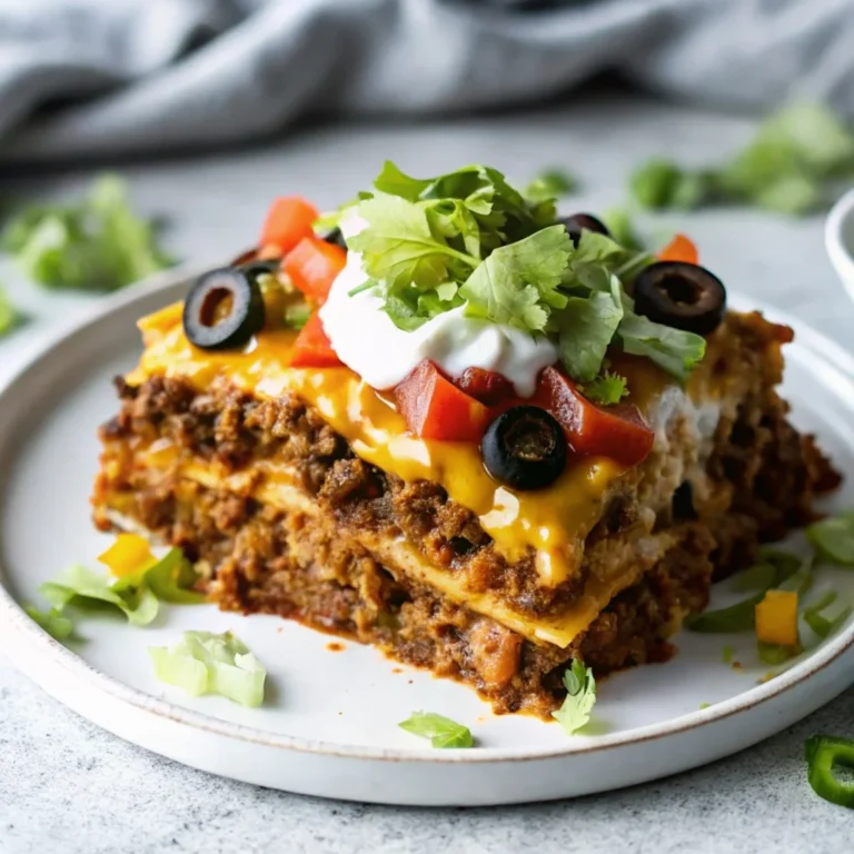 Easy cheesy low carb taco casserole – keto-friendly, loaded with seasoned beef, cheese, and veggies