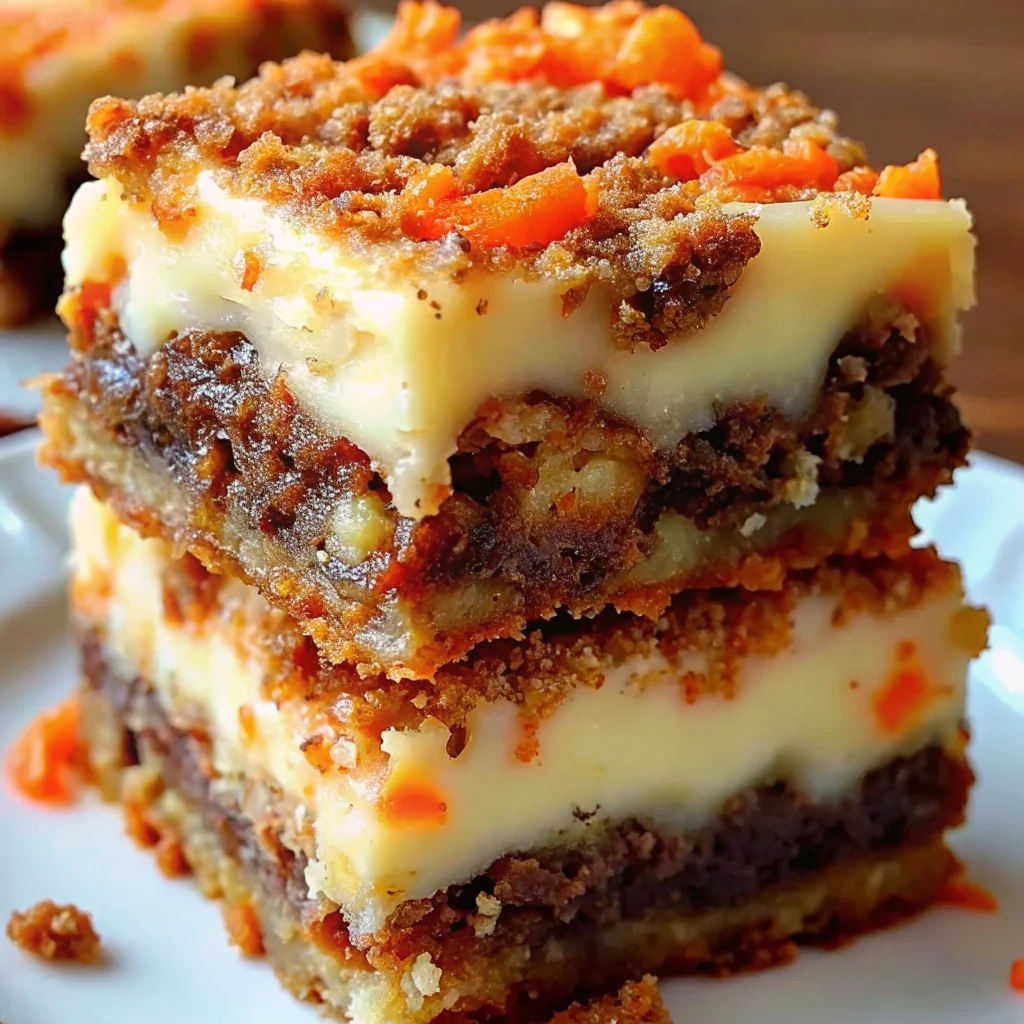 Carrot Cake Cream Cheese Bars – Easy, Moist, Swirled Perfection in 45 Minute!