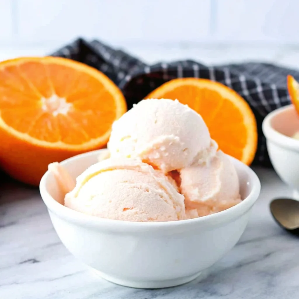 Easy orange creamsicle ice cream – creamy, dreamy, homemade orange vanilla ice cream