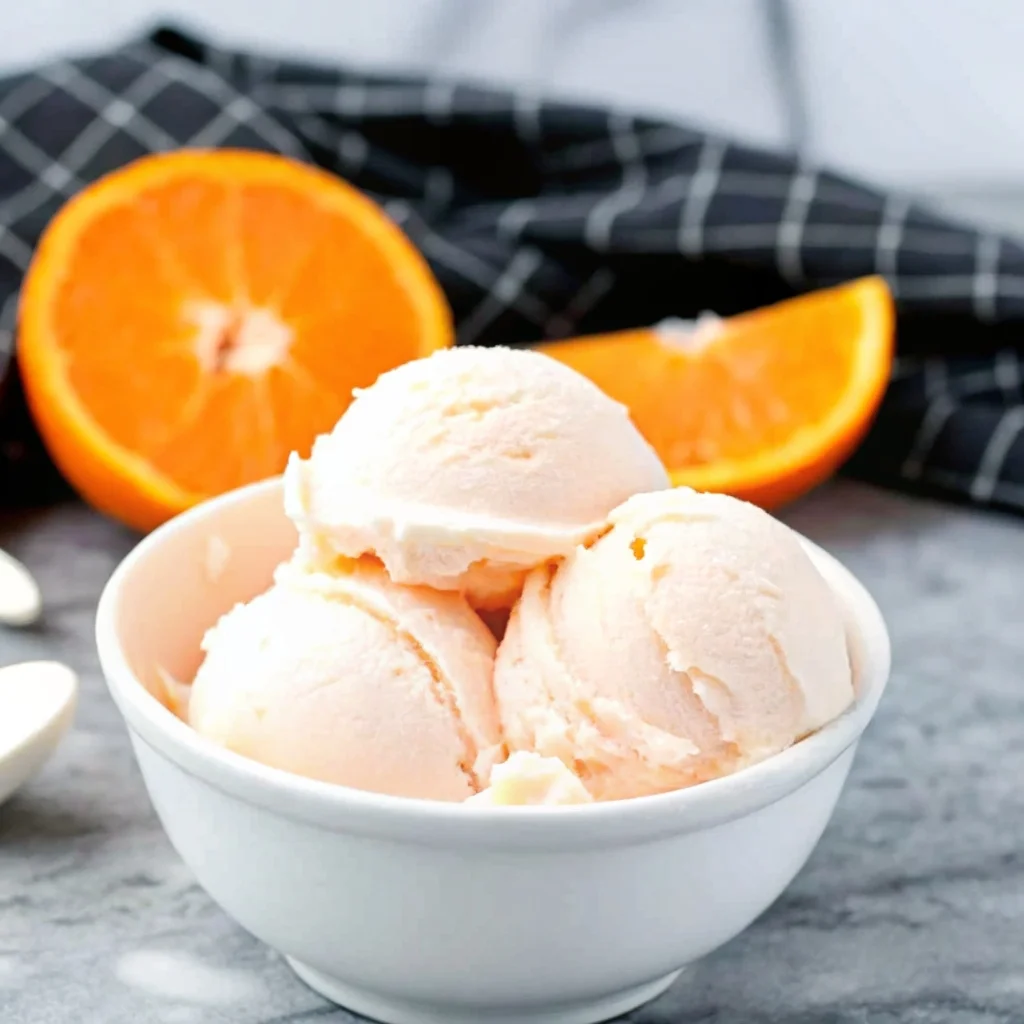 Easy orange creamsicle ice cream – creamy, dreamy, homemade orange vanilla ice cream