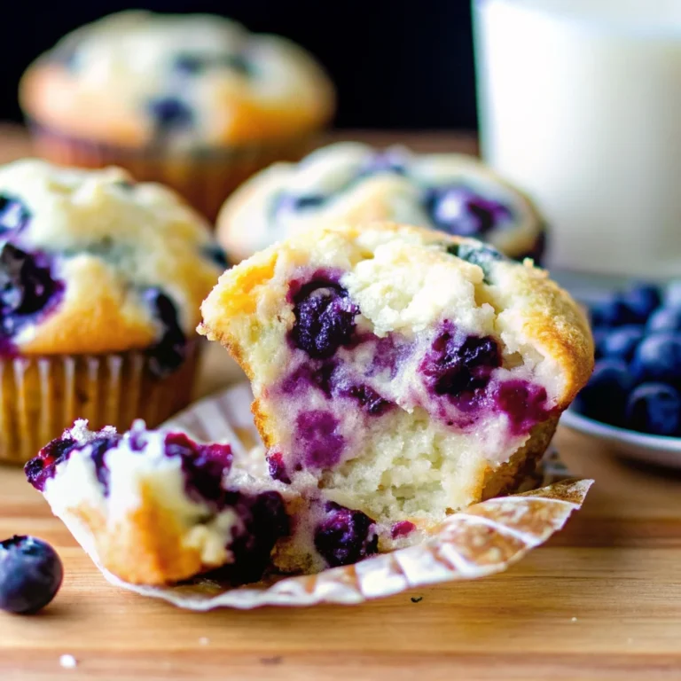 The best blueberry muffins ever – moist, fluffy, with tall cracked crowns and juicy blueberries
