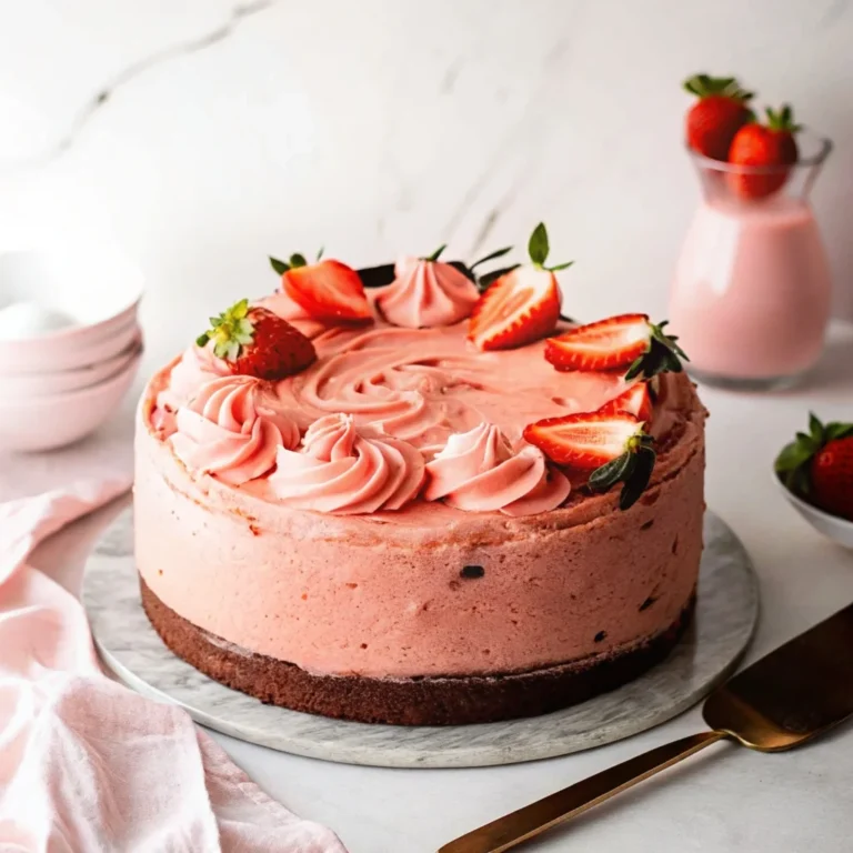 Easy chocolate covered strawberry cake – moist chocolate layers with strawberry buttercream and chocolate ganache