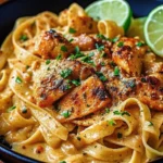 Easy cowboy butter chicken pasta – creamy, garlicky pasta with tender chicken in a rich butter sauce