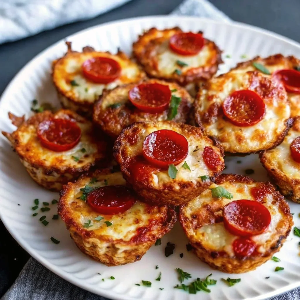 Easy keto pepperoni pizza bites – crispy pepperoni cups filled with melted cheese, low carb snack