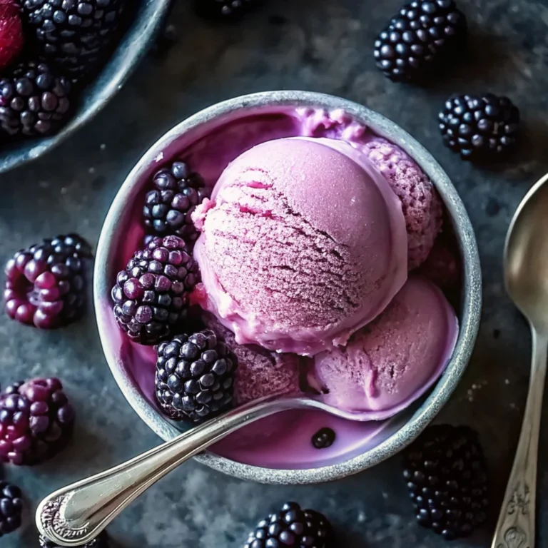 Easy homemade fresh blackberry ice cream – creamy, fruity, summer dessert with fresh berries