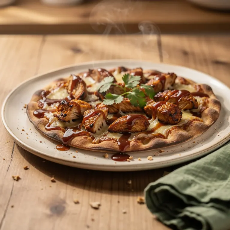 BBQ chicken flatbread, easy flatbread recipe, quick dinner ideas, shredded chicken recipe, homemade flatbread