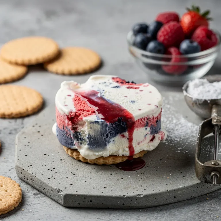 4th Of July Firecracker Ice Cream Sandwiches Recipe (Red White & Blue), easy 4th Of July Firecracker Ice Cream Sandwiches, homemade Red White and Blue Ice Cream Sandwiches, best 4th of July Ice Cream Sandwiches recipe, how to make patriotic ice cream sandwiches