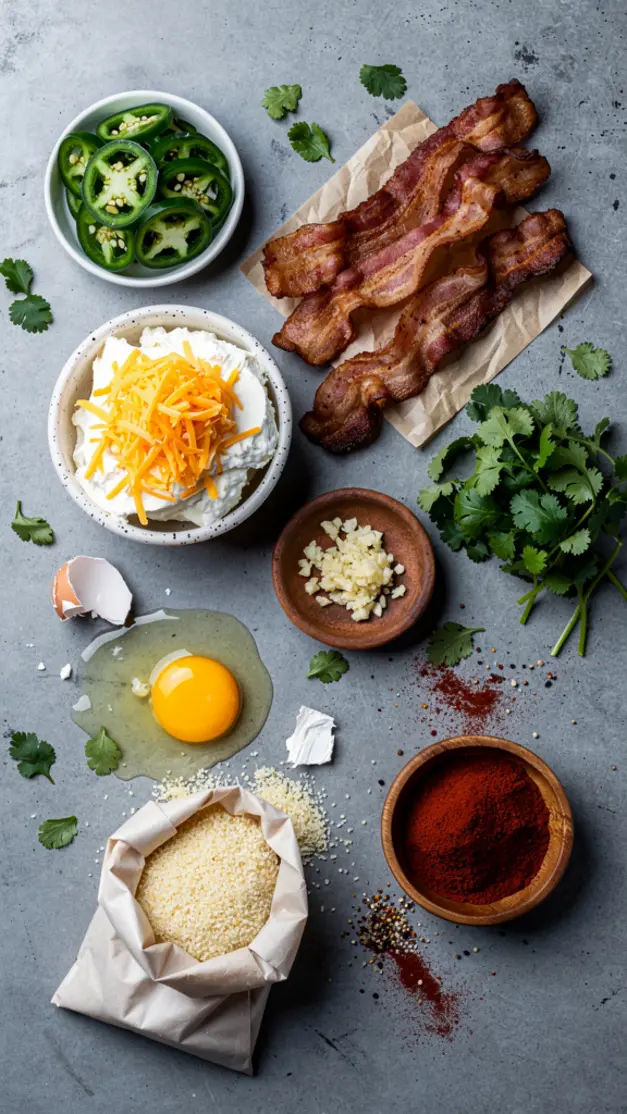 Ingredients for 4th of July Bacon-Wrapped Jalapeño Popper Bites Recipe