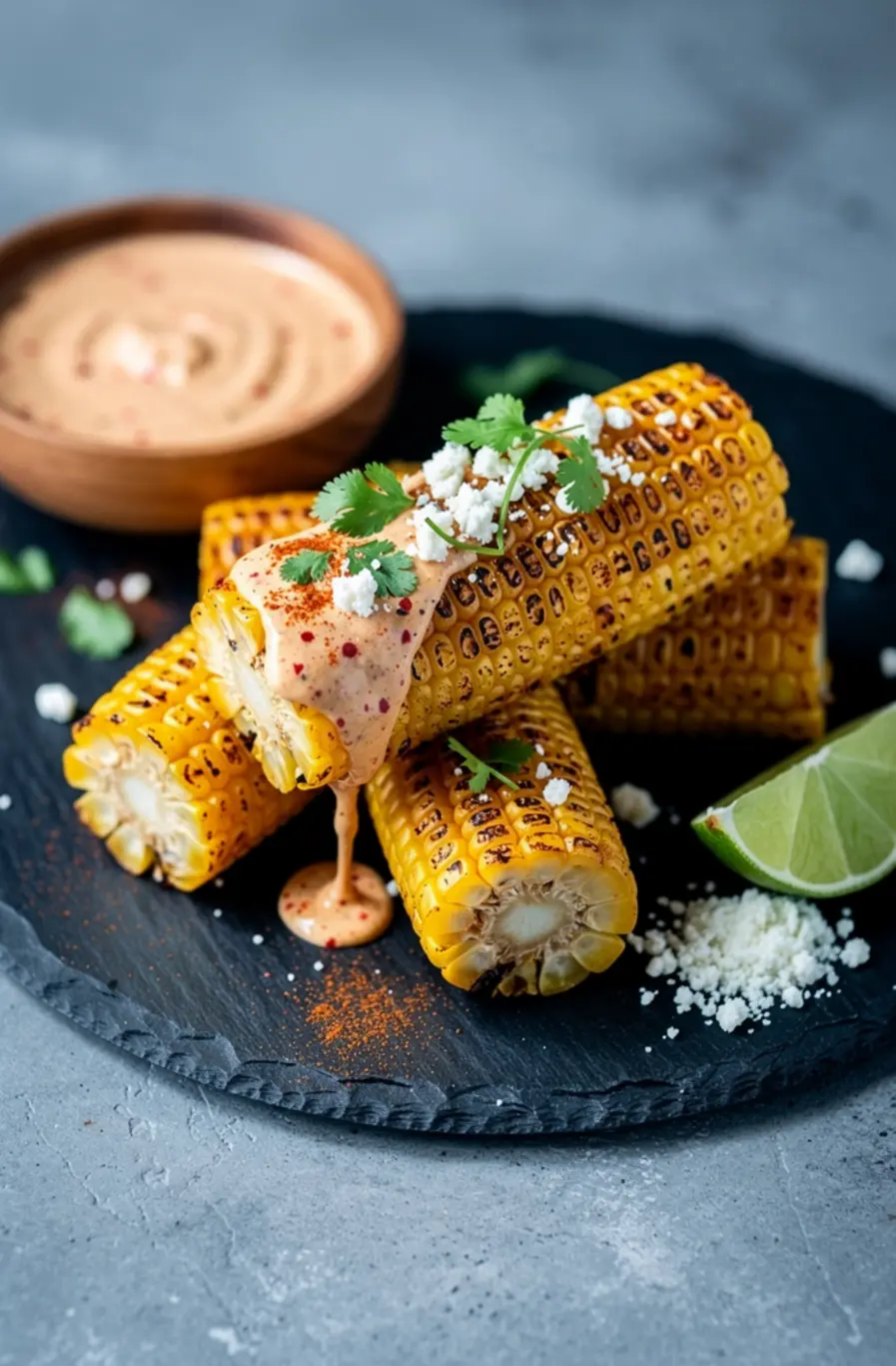 4th of July Elote-Style Corn Ribs Recipe (Oven or Air Fryer) – finished dish