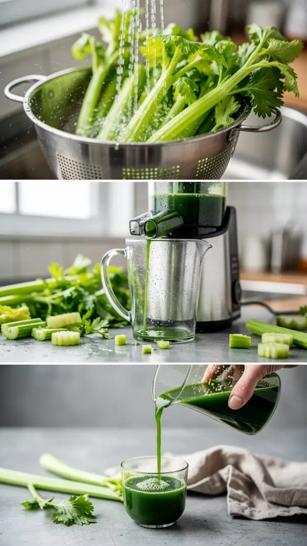 Step-by-step process for Celery Juice for Weight Loss Recipe (Pure & Simple)