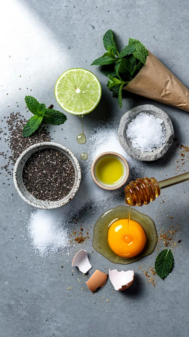 Ingredients for Chia Fresca (Mexican Agua de Chia) with Lime & Mint Recipe