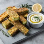 Crispy Parmesan Zucchini Fries with Lemon Herb Aioli Recipe, easy Crispy Parmesan Zucchini Fries recipe, homemade Parmesan Zucchini Fries with aioli, best Crispy Zucchini Fries recipe, how to make Parmesan Zucchini Fries
