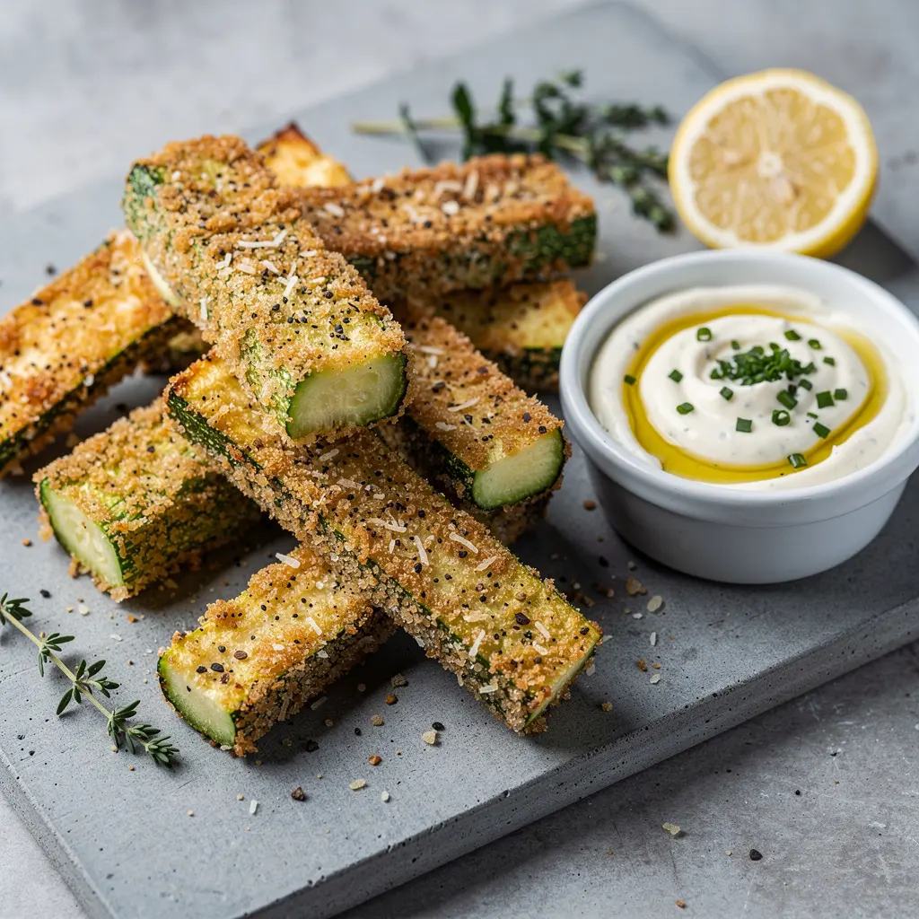 Crispy Parmesan Zucchini Fries with Lemon Herb Aioli Recipe, easy Crispy Parmesan Zucchini Fries recipe, homemade Parmesan Zucchini Fries with aioli, best Crispy Zucchini Fries recipe, how to make Parmesan Zucchini Fries