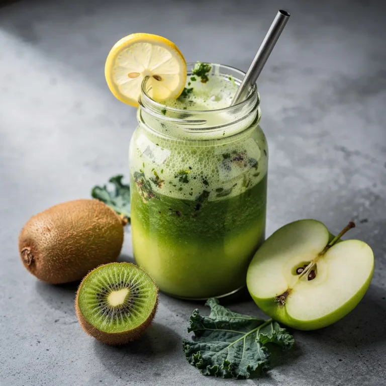Green Detox Juice Recipe (Kale, Kiwi, Green Apple & Lemon), easy Green Detox Juice Recipe, homemade Green Detox Juice Recipe, best Green Detox Juice recipe, how to make Green Detox Juice