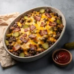 Keto Bacon Cheeseburger Casserole Recipe, easy keto bacon cheeseburger casserole, homemade keto cheeseburger casserole, best keto bacon cheeseburger casserole recipe, how to make keto bacon cheeseburger casserole