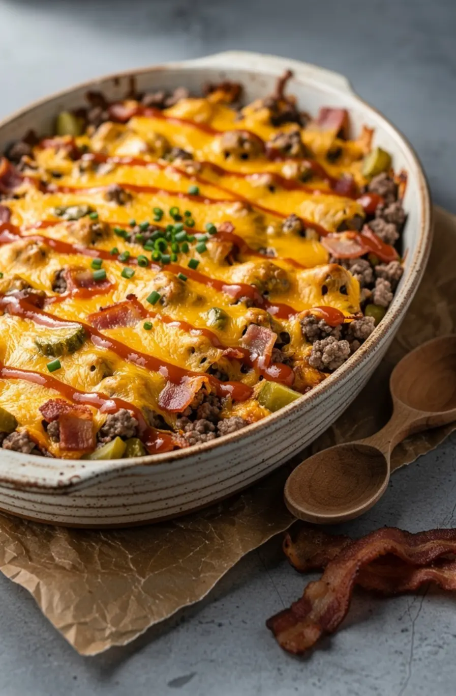 Keto Shrimp Scampi Casserole Recipe – finished dish