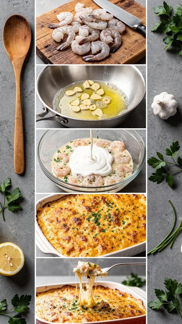 Step-by-step process for Keto Shrimp Scampi Casserole Recipe