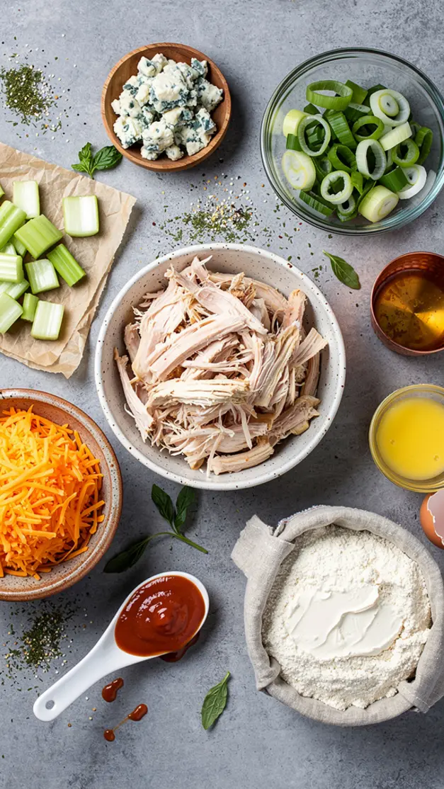 Ingredients for Keto Buffalo Chicken Casserole Recipe