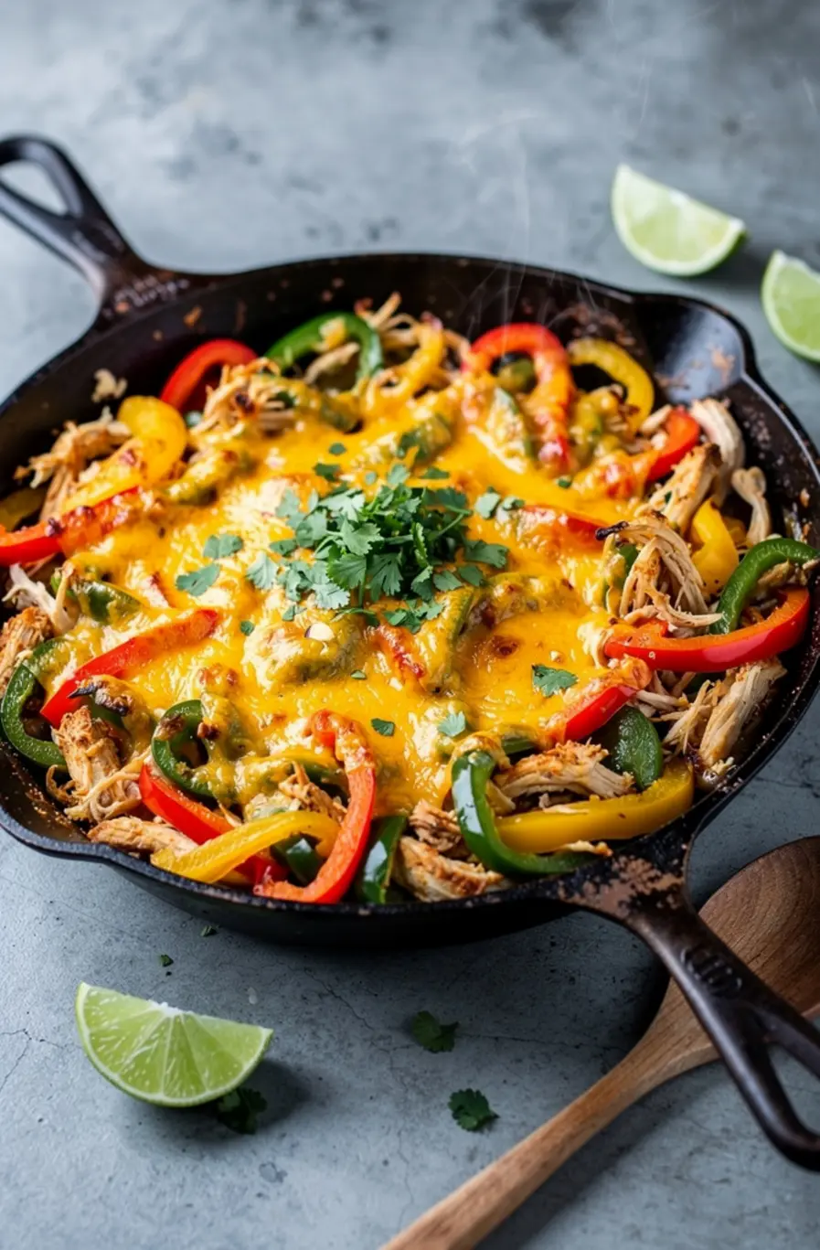 Keto Chicken Fajita Casserole Recipe – finished dish